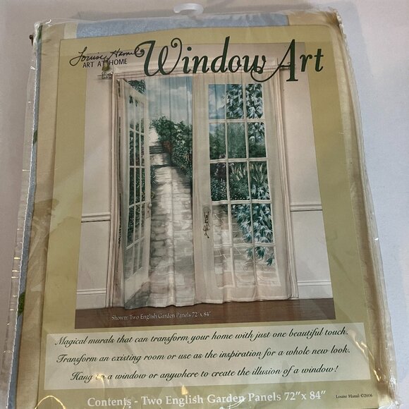 Window Art English Garden Panels 72"x84" Brand New Artist Louise Hamel. - Picture 1 of 2